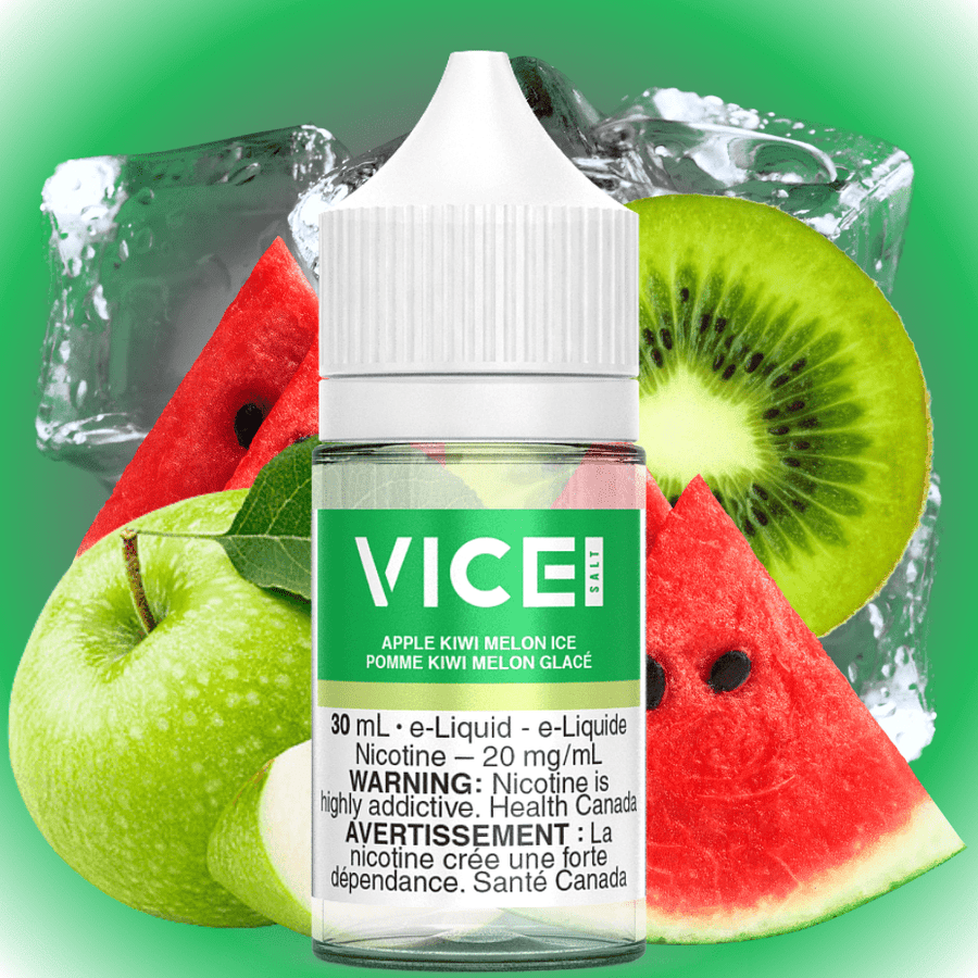 Apple Kiwi Melon Ice Salt by Vice E-liquid 30ml / 12mg Winkler Vape SuperStore and Bong Shop Manitoba Canada