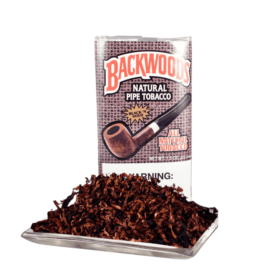 Backwoods Pipe Tobacco-Black & Gold (B.G.) 42.5g Pouch Winkler Vape SuperStore and Bong Shop Manitoba Canada