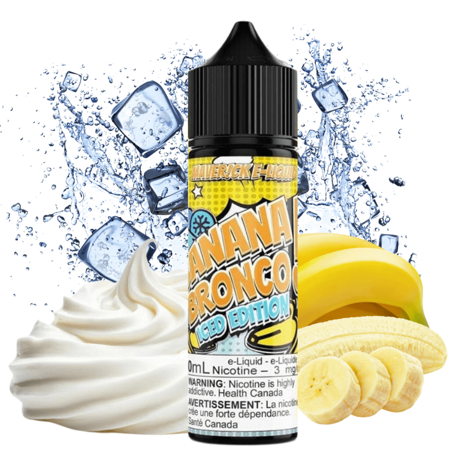 Banana Bronco Iced by Maverick E-Liquid 60ml / 3mg Winkler Vape SuperStore and Bong Shop Manitoba Canada