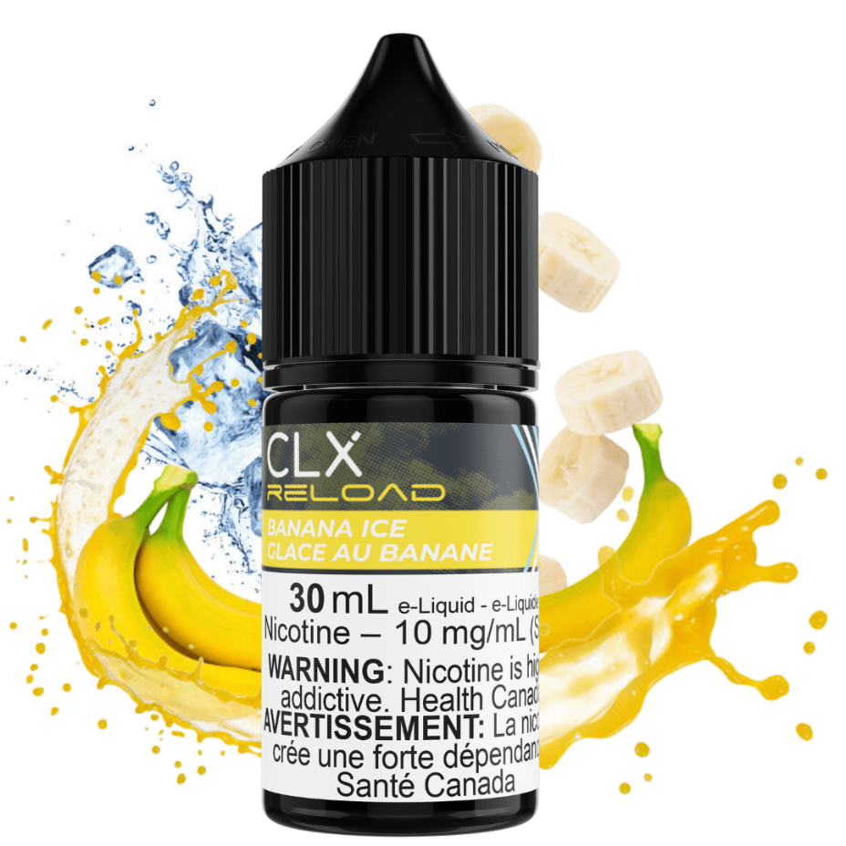 Banana Ice Salt by CLX Reload E-Liquid 30mL / 10mg Winkler Vape SuperStore and Bong Shop Manitoba Canada