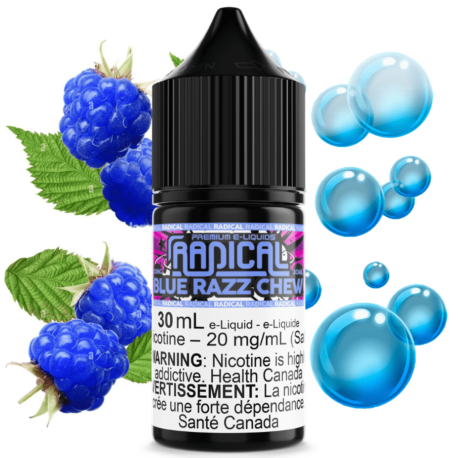 Blue Razz Chew Salt Nic by Radical E-liquid 30ml / 12mg Winkler Vape SuperStore and Bong Shop Manitoba Canada