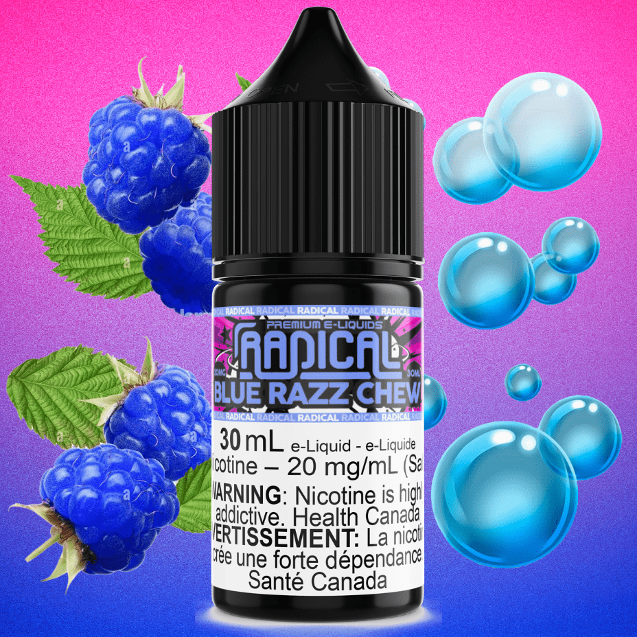 Blue Razz Chew Salt Nic by Radical E-liquid Winkler Vape SuperStore and Bong Shop Manitoba Canada