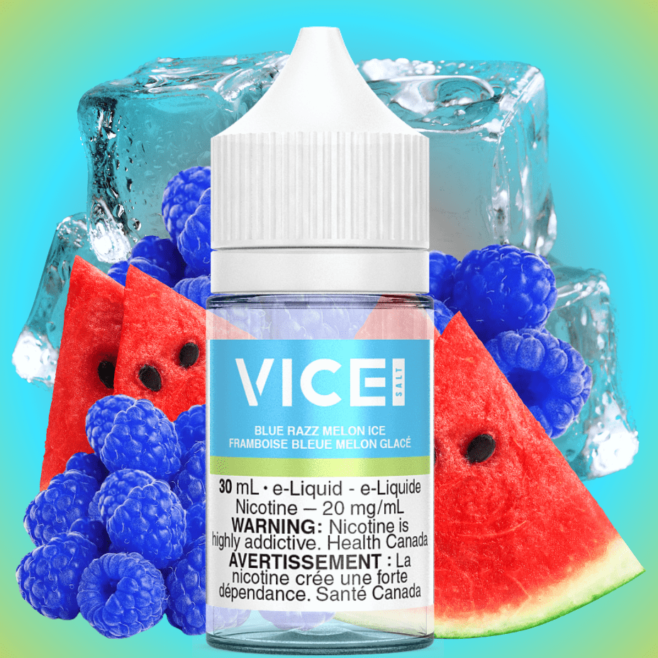 Blue Razz Melon Ice Salt by Vice E-liquid 30ml / 12mg Winkler Vape SuperStore and Bong Shop Manitoba Canada