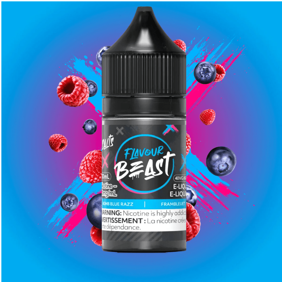 Bomb Blue Razz Salts by Flavour Beast E-Liquid 30ml / 20mg Winkler Vape SuperStore and Bong Shop Manitoba Canada