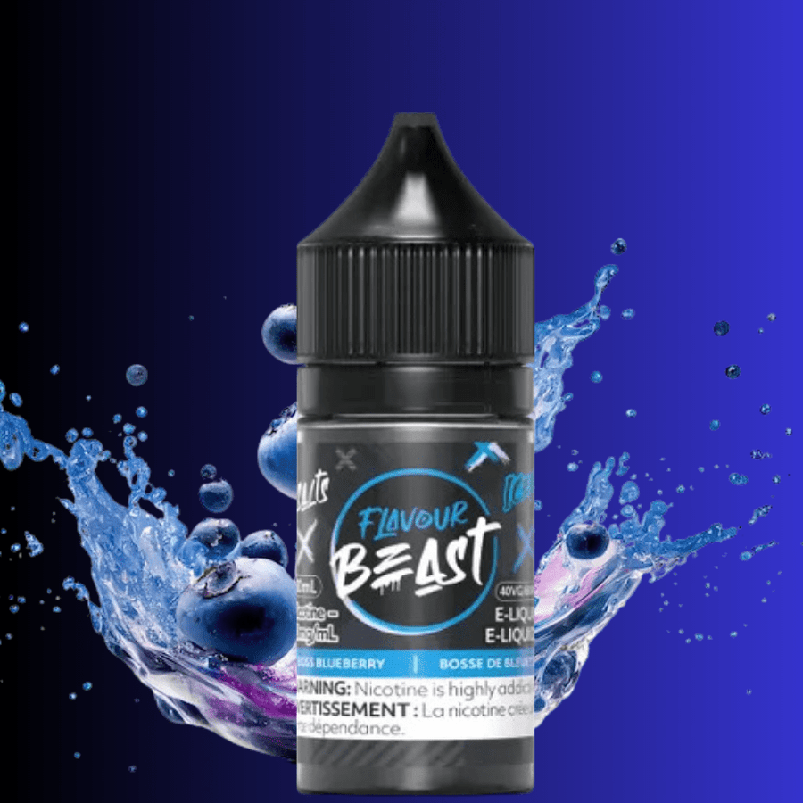 Boss Blueberry Iced Salt by Flavour Beast E-liquid 20mg Winkler Vape SuperStore and Bong Shop Manitoba Canada