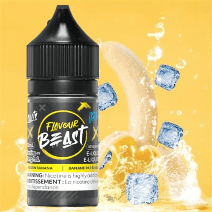 Bussin Banana Iced Salt by Flavour Beast E-liquid 20mg Winkler Vape SuperStore and Bong Shop Manitoba Canada