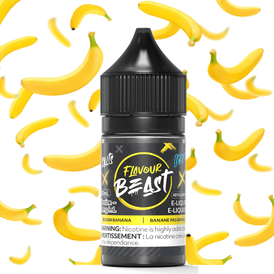 Bussin Banana Iced Salt by Flavour Beast E-liquid 20mg Winkler Vape SuperStore and Bong Shop Manitoba Canada