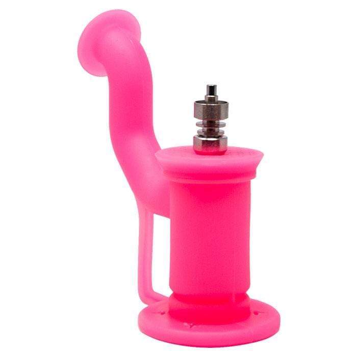 Cannatonik Silicone Mini Dab Rig w/ Titanium Nail 3" / pink Winkler Vape SuperStore and Bong Shop Manitoba Canada