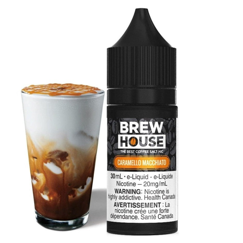 Caramello Macchiato Salt by Brew House E-Liquid 30ml / 10mg Winkler Vape SuperStore and Bong Shop Manitoba Canada