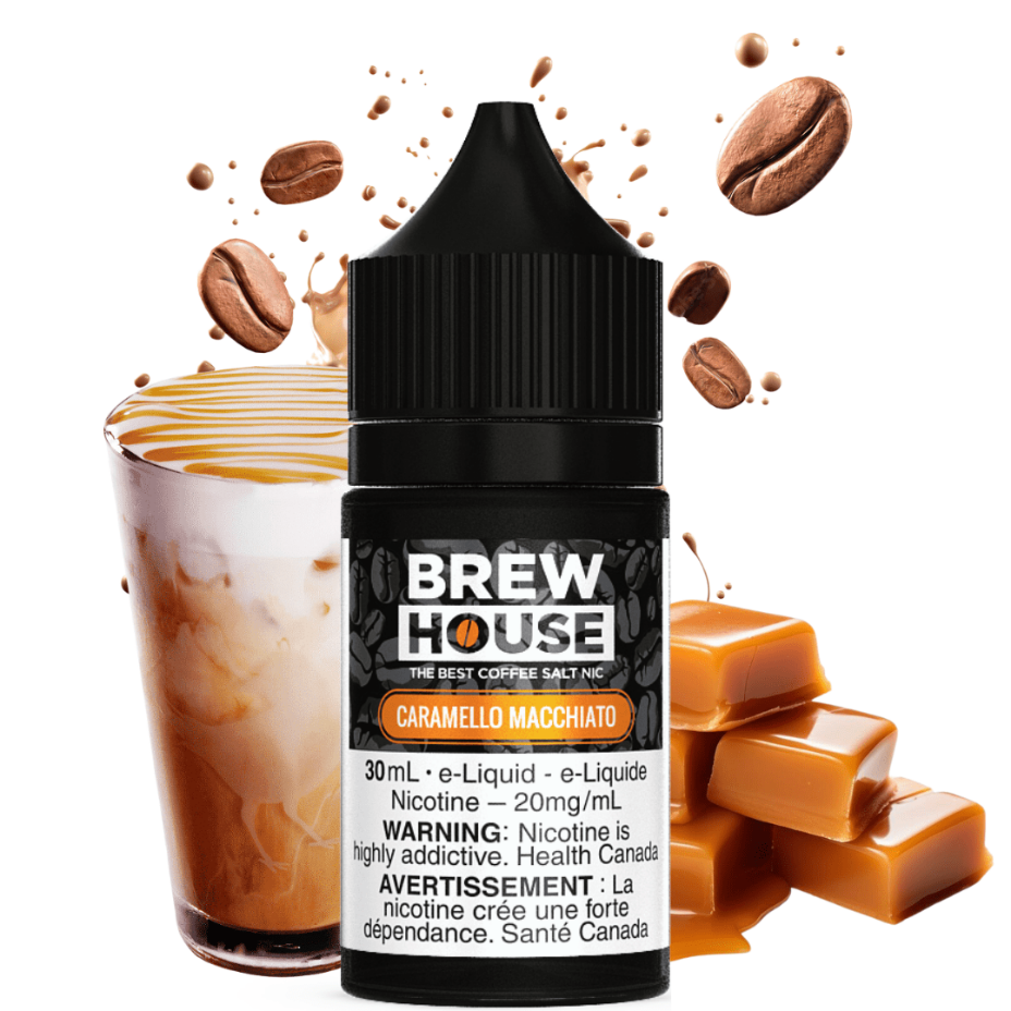 Caramello Macchiato Salt by Brew House E-Liquid Winkler Vape SuperStore and Bong Shop Manitoba Canada