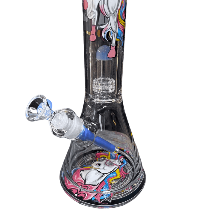 Cheech Glass 12mm Unicorn Decal Beaker w/15mm Base (4LBS) pink Winkler Vape SuperStore and Bong Shop Manitoba Canada