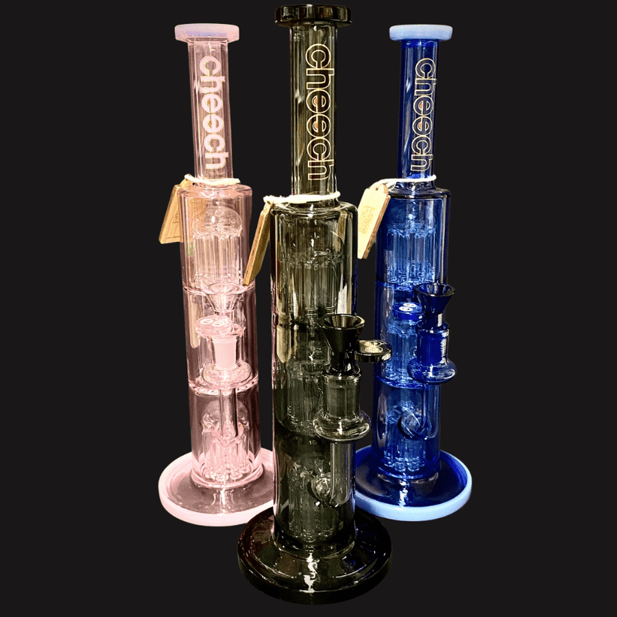 Cheech Glass 13" Triple Tree Perc Straight Tube Winkler Vape SuperStore and Bong Shop Manitoba Canada