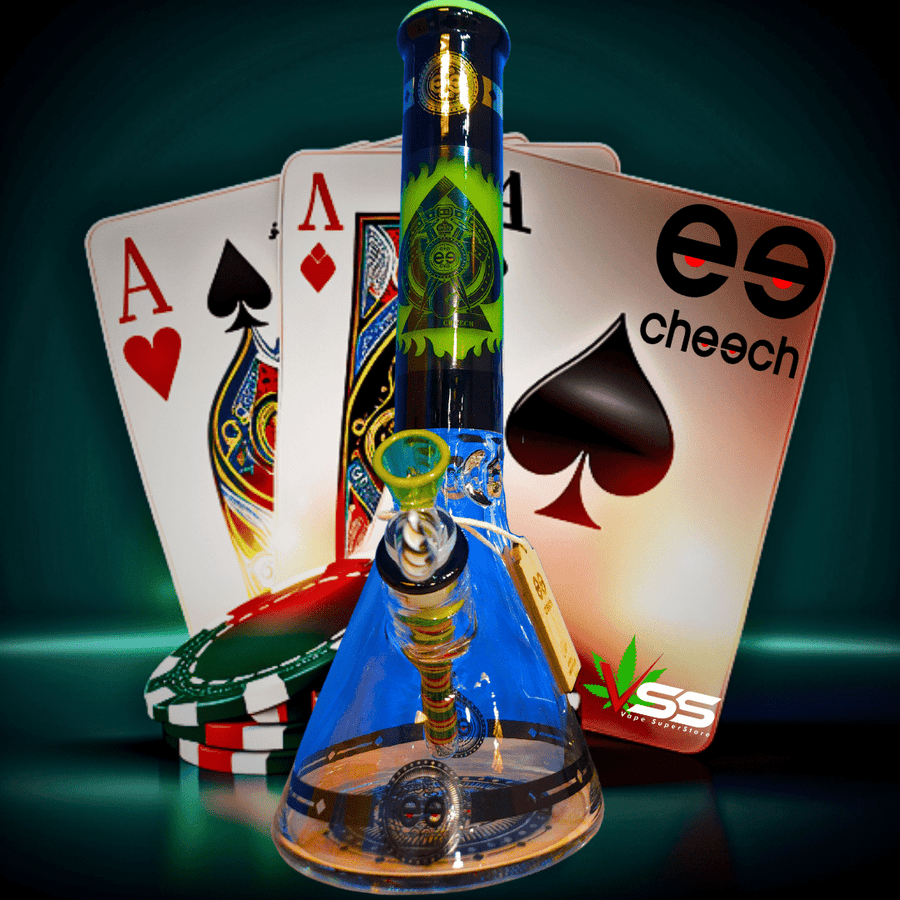 Cheech Glass-Protect the Crest Beaker 14" Milky Green Winkler Vape SuperStore and Bong Shop Manitoba Canada