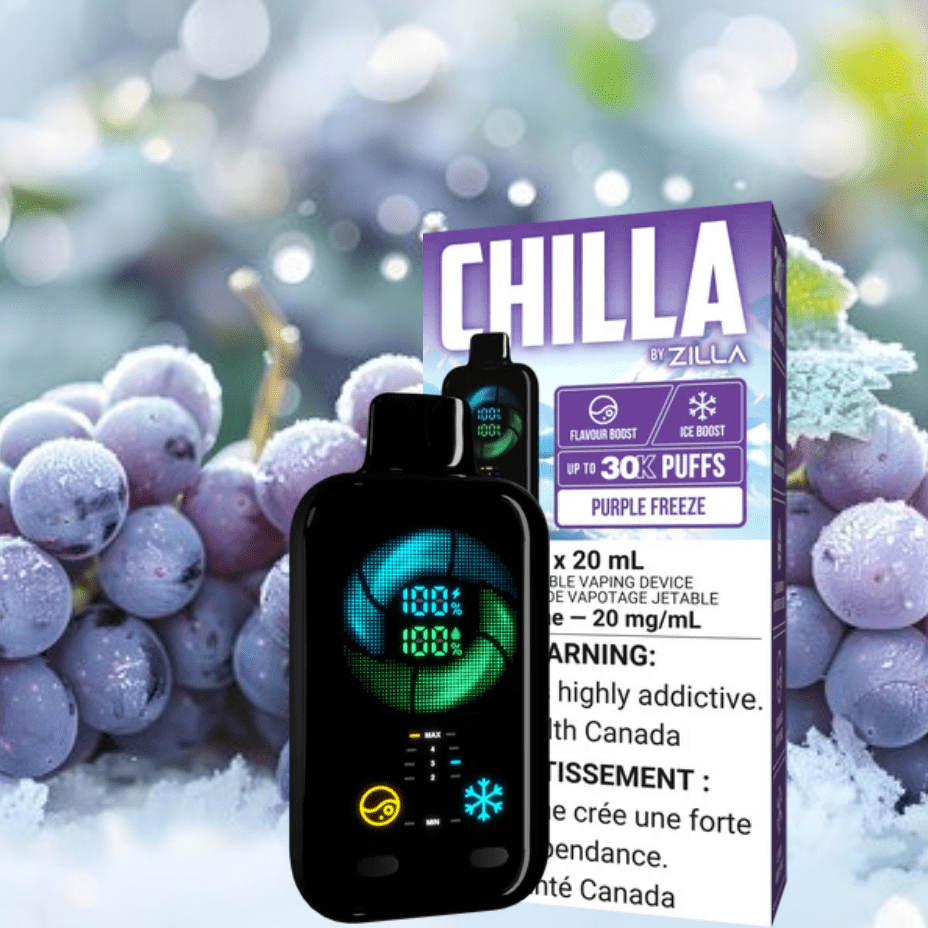 Chilla by Zilla 30k Disposable Vape-Purple Freeze Vapexcape Vape and Bong Shop Regina Saskatchewan