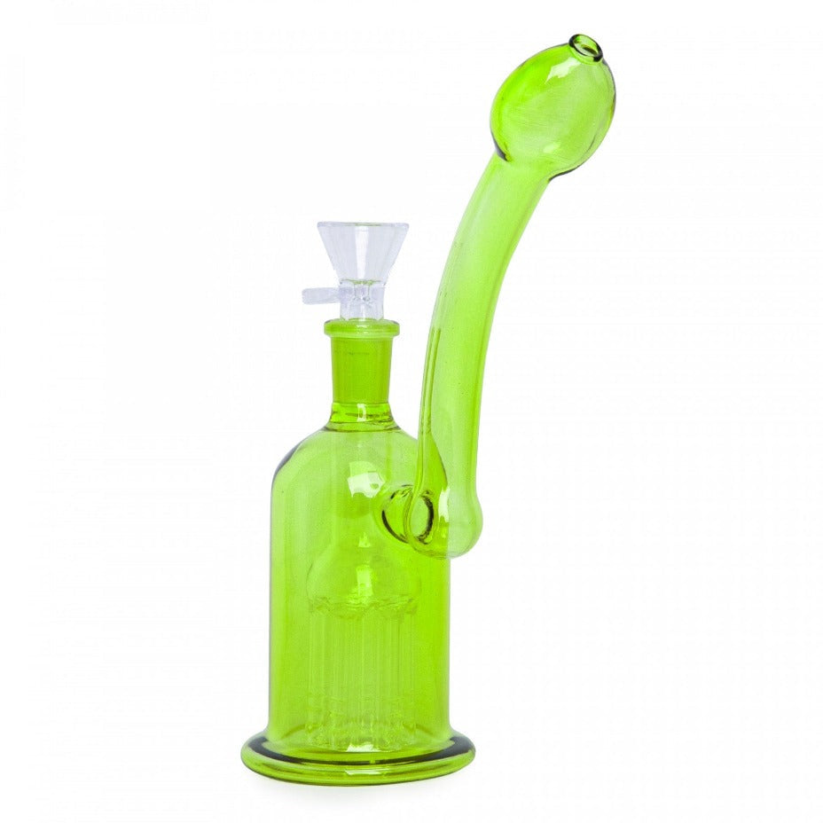 Day Glow Bubbler w/6-Arm Tree Perc 6" 6" / Green Winkler Vape SuperStore and Bong Shop Manitoba Canada