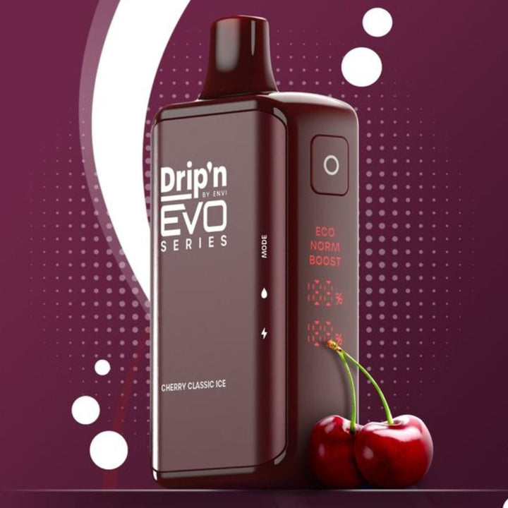 Drip'n by Envi EVO 28k Disposable Vape-Cherry Classic 28000 Puffs / 20mg Winkler Vape SuperStore and Bong Shop Manitoba Canada