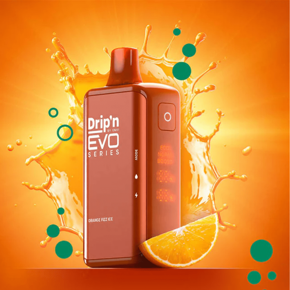 Drip'n by Envi EVO 28k Disposable Vape-Orange Fizz Ice 28000 Puffs / 20mg Winkler Vape SuperStore and Bong Shop Manitoba Canada