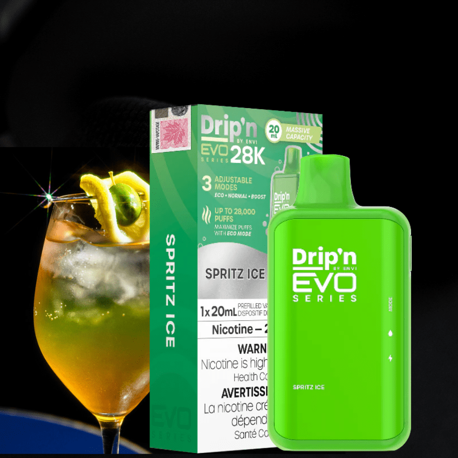 Drip'n by Envi EVO 28k Disposable Vape-Spritz Ice 28000 Puffs / 20mg Winkler Vape SuperStore and Bong Shop Manitoba Canada