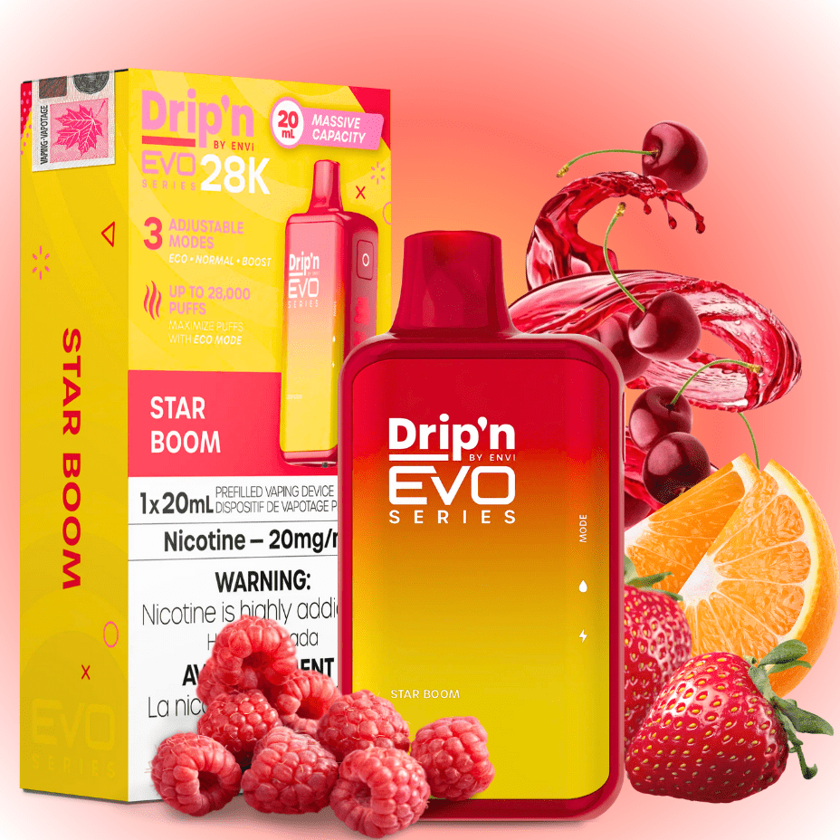 Drip'n by Envi EVO 28k Disposable Vape-Star Boom 28000 Puffs / 20mg Winkler Vape SuperStore and Bong Shop Manitoba Canada