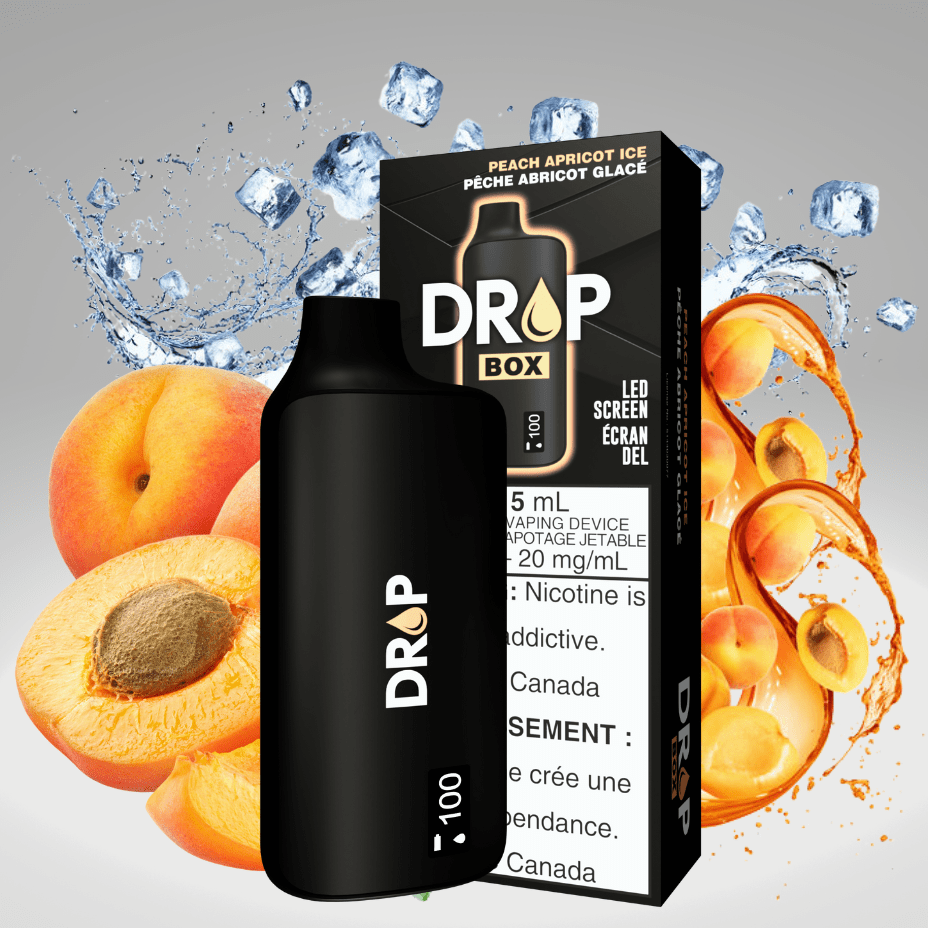 Drop Box 8500 Disposable Vape-Peach Apricot Ice 15ml / 8500Puffs Winkler Vape SuperStore and Bong Shop Manitoba Canada