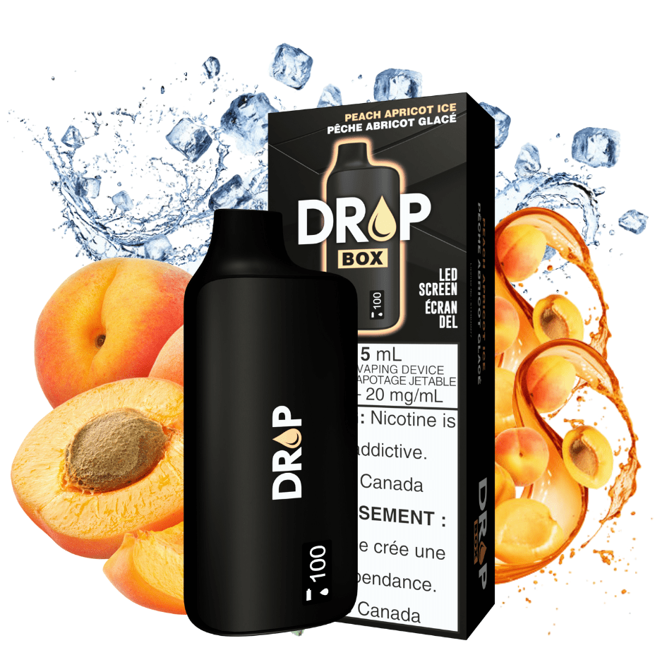 Drop Box 8500 Disposable Vape-Peach Apricot Ice 15ml / 8500Puffs Winkler Vape SuperStore and Bong Shop Manitoba Canada