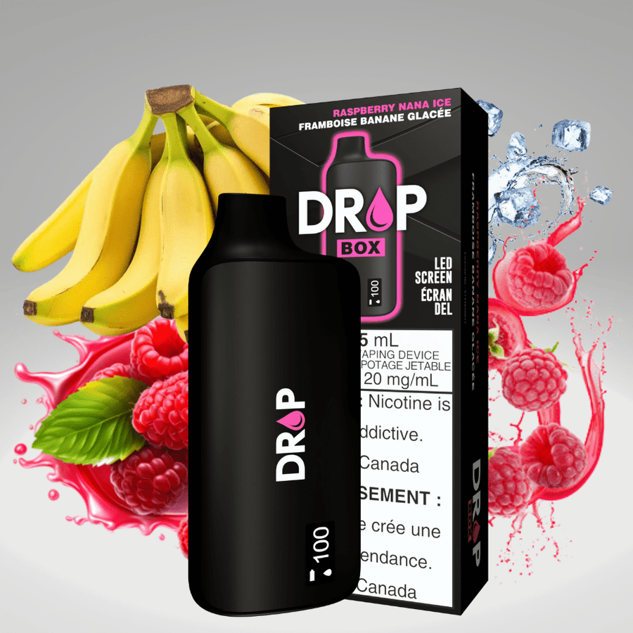 Drop Box 8500 Disposable Vape-Raspberry Nana Ice 15ml / 8500Puffs Winkler Vape SuperStore and Bong Shop Manitoba Canada