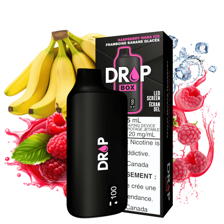 Drop Box 8500 Disposable Vape-Raspberry Nana Ice 15ml / 8500Puffs Winkler Vape SuperStore and Bong Shop Manitoba Canada