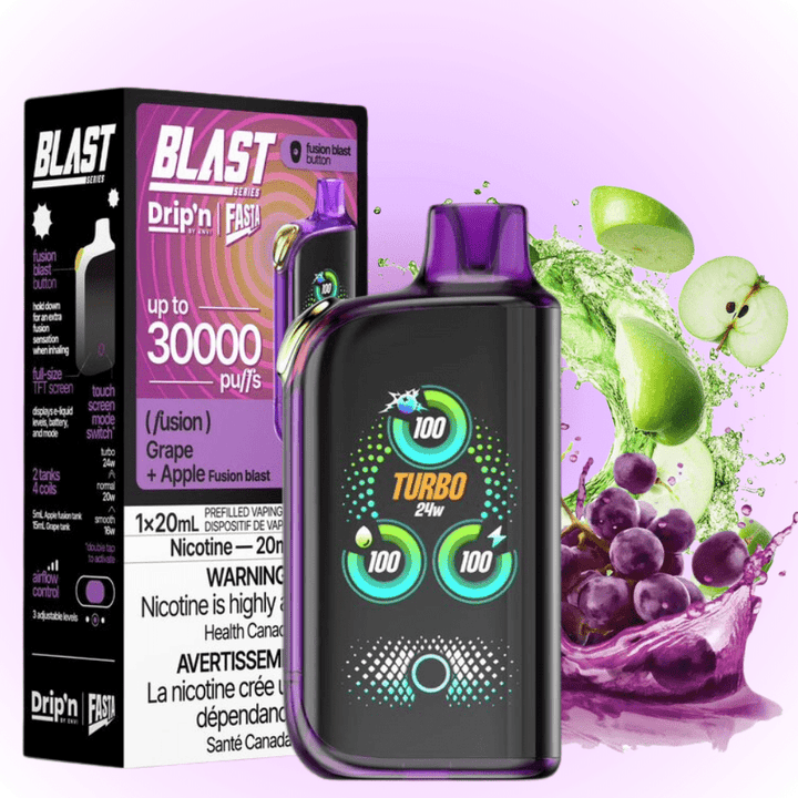 Envi Drip'n x Fasta Blast 30K Disposable Vape-Grape + Apple Fusion Winkler Vape SuperStore and Bong Shop Manitoba Canada