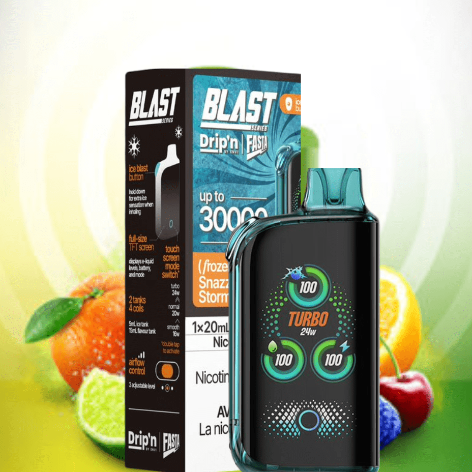 Envi Drip'n x Fasta Blast 30K Disposable Vape-Snazzy S Storm Winkler Vape SuperStore and Bong Shop Manitoba Canada