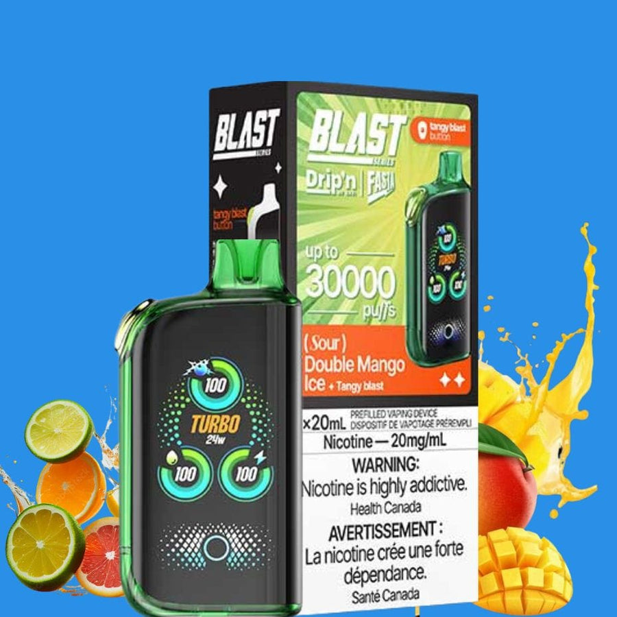 Envi Drip'n x Fasta Blast 30K Disposable Vape-Sour Double Mango Ice 30000 Puffs Winkler Vape SuperStore and Bong Shop Manitoba Canada