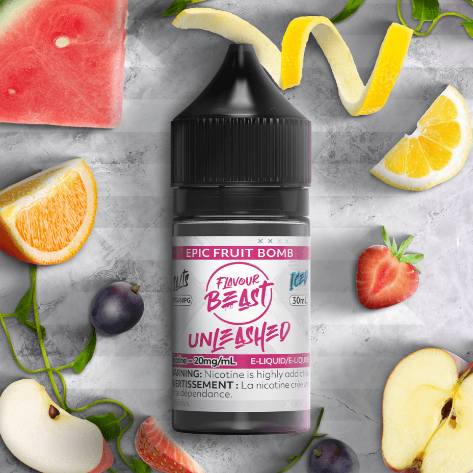 Epic Fruit Bomb Salts By Flavour Beast Unleashed E-liquid 30ml / 20mg Winkler Vape SuperStore and Bong Shop Manitoba Canada