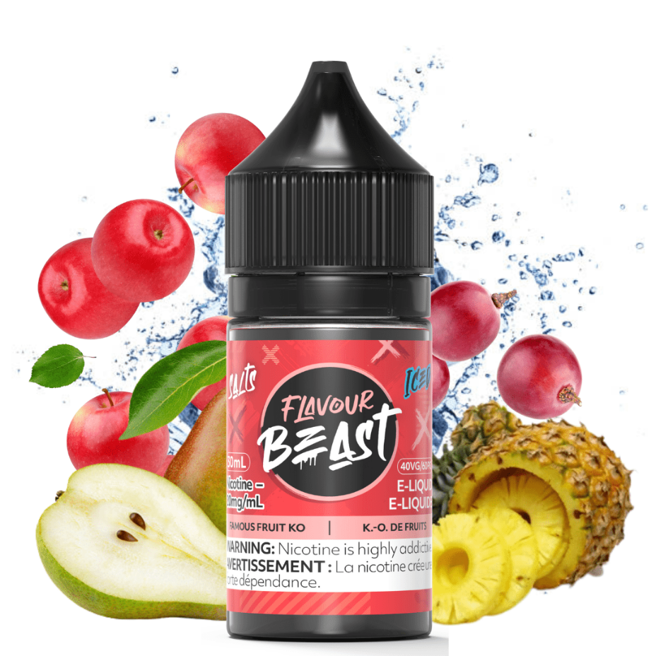 Famous Fruit KO Iced Salt by Flavour Beast E-liquid 20mg Winkler Vape SuperStore and Bong Shop Manitoba Canada