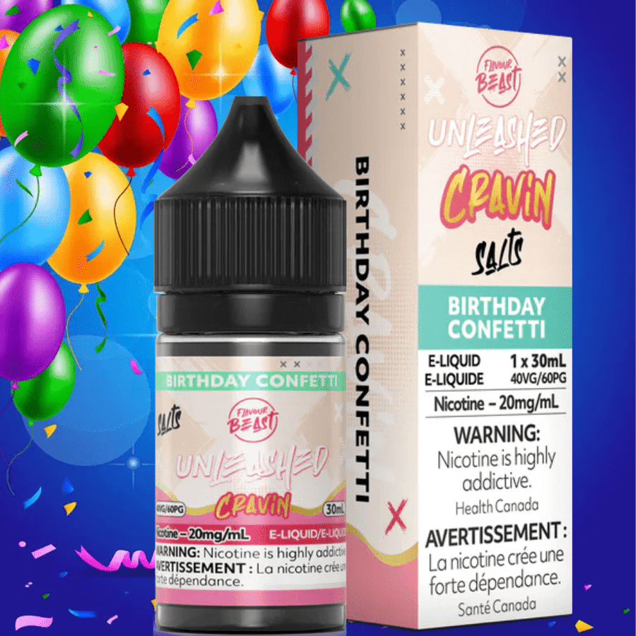 Flavor Beast Unleashed Cravin Salts-Birthday Confetti 30ml / 20mg Winkler Vape SuperStore and Bong Shop Manitoba Canada