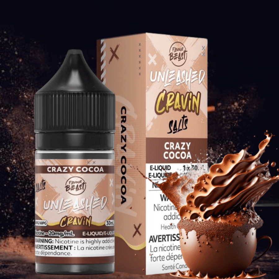 Flavor Beast Unleashed Cravin Salts-Crazy Cocoa 30ml / 20mg Winkler Vape SuperStore and Bong Shop Manitoba Canada