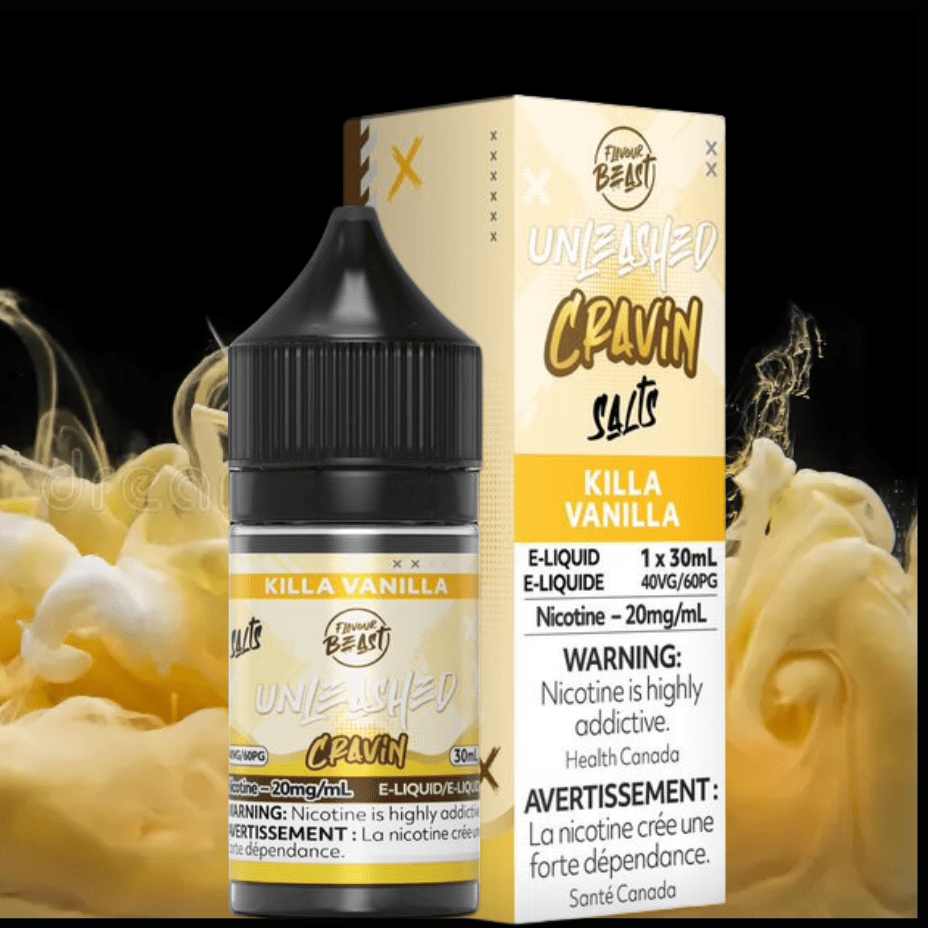 Flavor Beast Unleashed Cravin Salts-Killa Vanilla 30ml / 20mg Winkler Vape SuperStore and Bong Shop Manitoba Canada