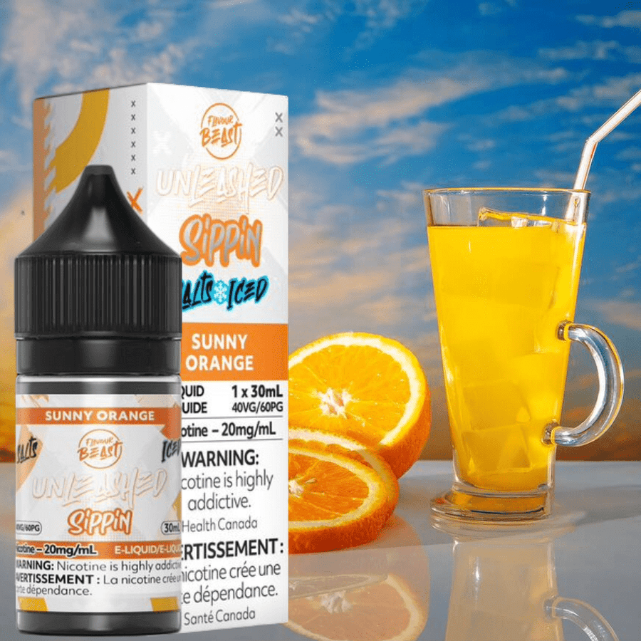 Flavor Beast Unleashed Sippin Salts-Sunny Orange 30ml / 20mg Winkler Vape SuperStore and Bong Shop Manitoba Canada