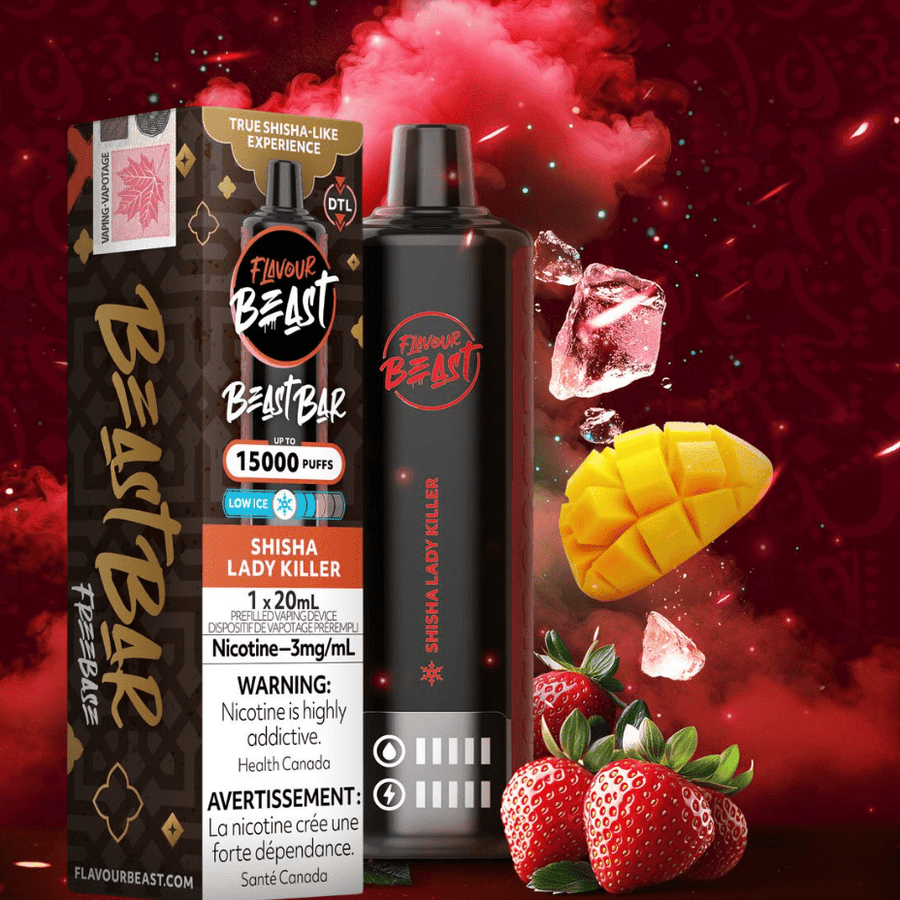 Flavour Beast Beast Bar 15k Disposable Vape-Shisha Lady Killer 3mg / 15000 Puffs Winkler Vape SuperStore and Bong Shop Manitoba Canada