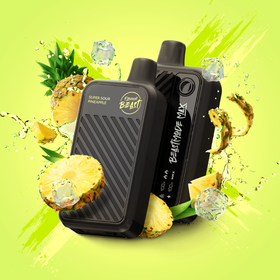 Flavour Beast Beast Mode Max 18k Disposable Vape - Super Sour Pineapple 20ml / 18000 Puffs Winkler Vape SuperStore and Bong Shop Manitoba Canada