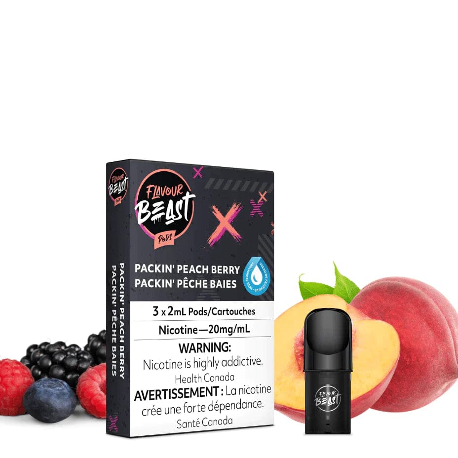 Flavour Beast Pods Packin' Peach Berry (STLTH Compatible) 20mg Winkler Vape SuperStore and Bong Shop Manitoba Canada