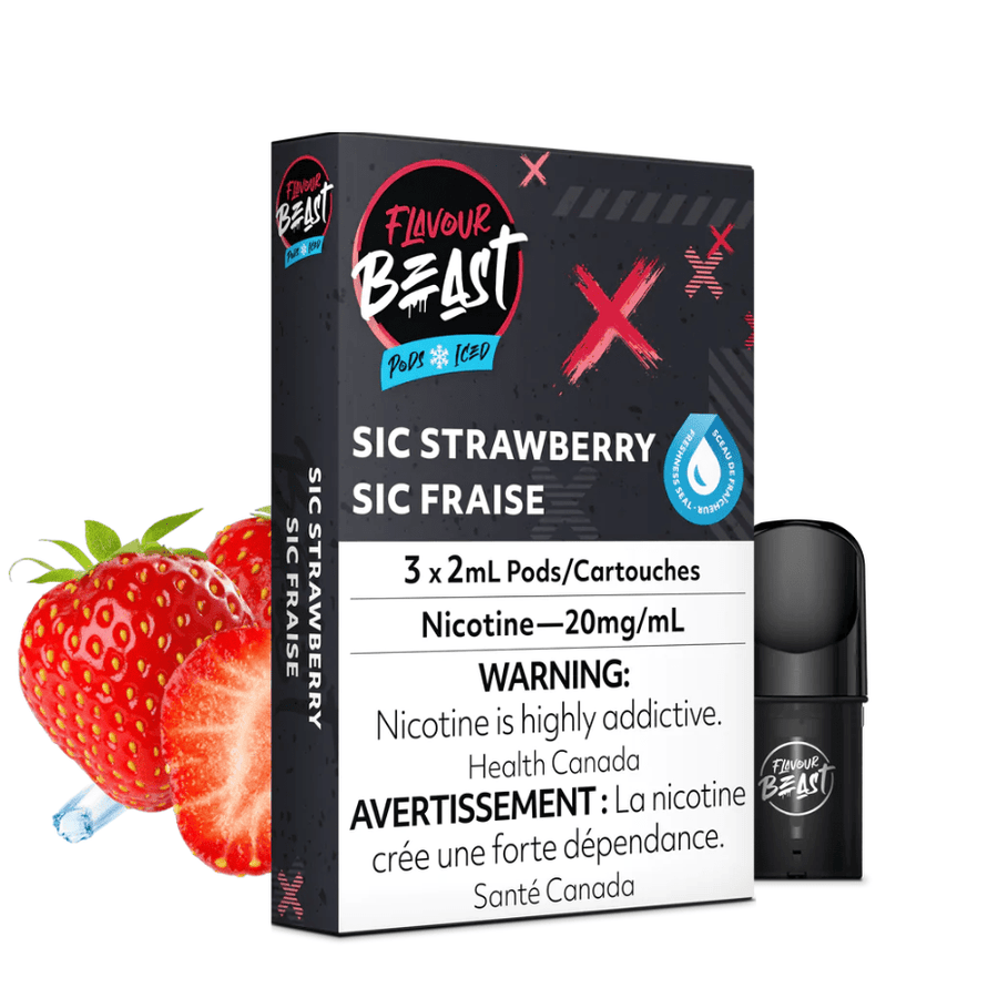 Flavour Beast Pods-Sic Strawberry (STLTH Compatible) 20mg Winkler Vape SuperStore and Bong Shop Manitoba Canada