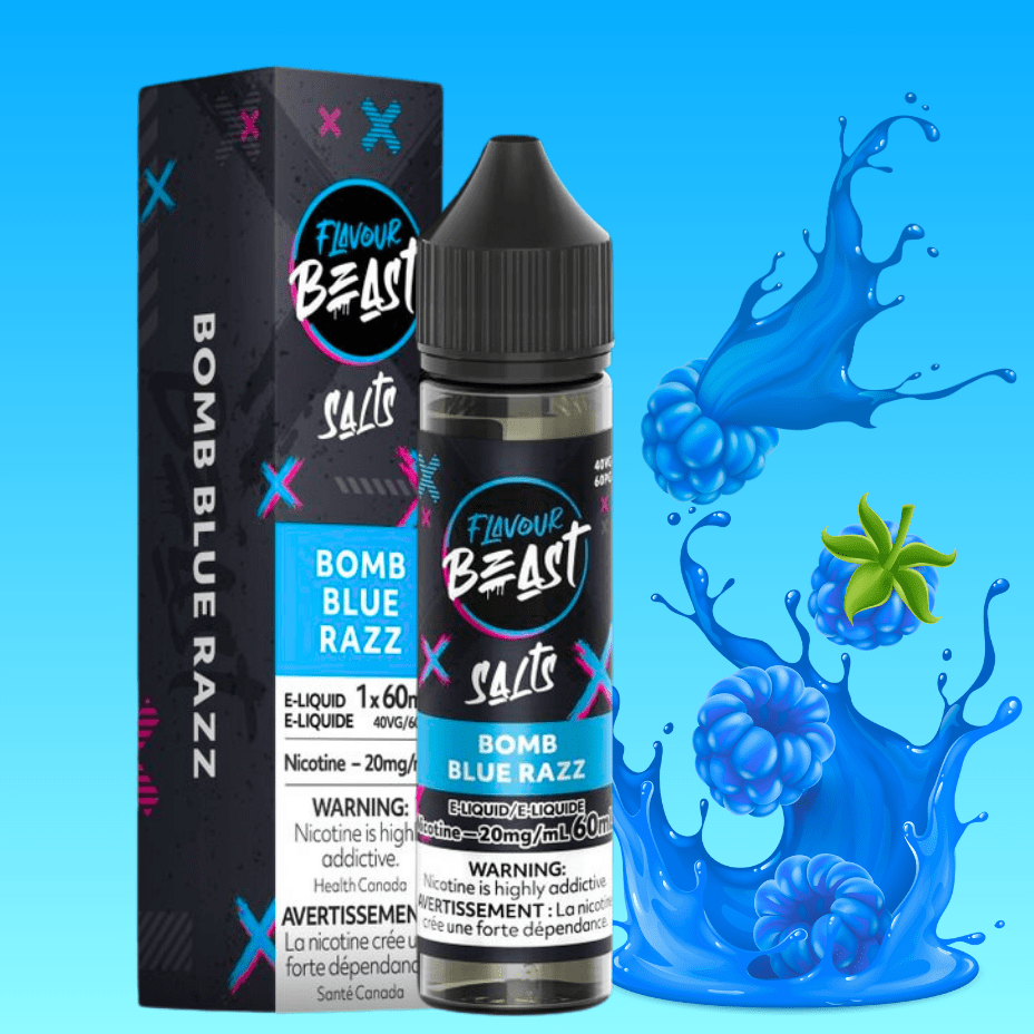 Flavour Beast Salt-Bomb Blue Razz-60ml 60ml / 20mg Winkler Vape SuperStore and Bong Shop Manitoba Canada