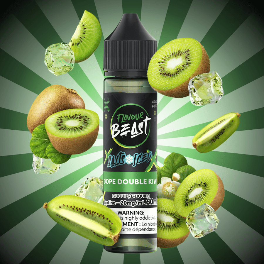 Flavour Beast Salt-Dope Double Kiwi-60ml 60mL / 20mg Winkler Vape SuperStore and Bong Shop Manitoba Canada