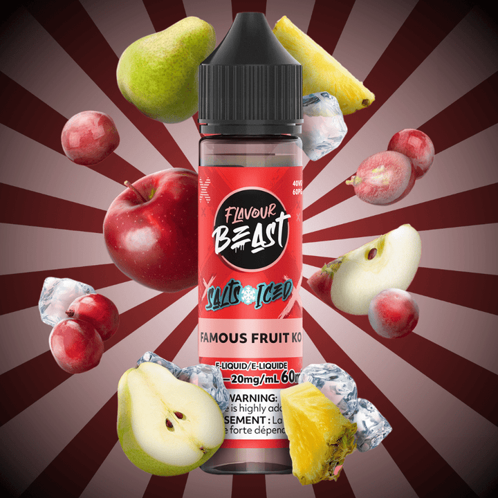 Flavour Beast Salt-Famous Fruit KO Iced-60ml 60mL / 20mg Winkler Vape SuperStore and Bong Shop Manitoba Canada