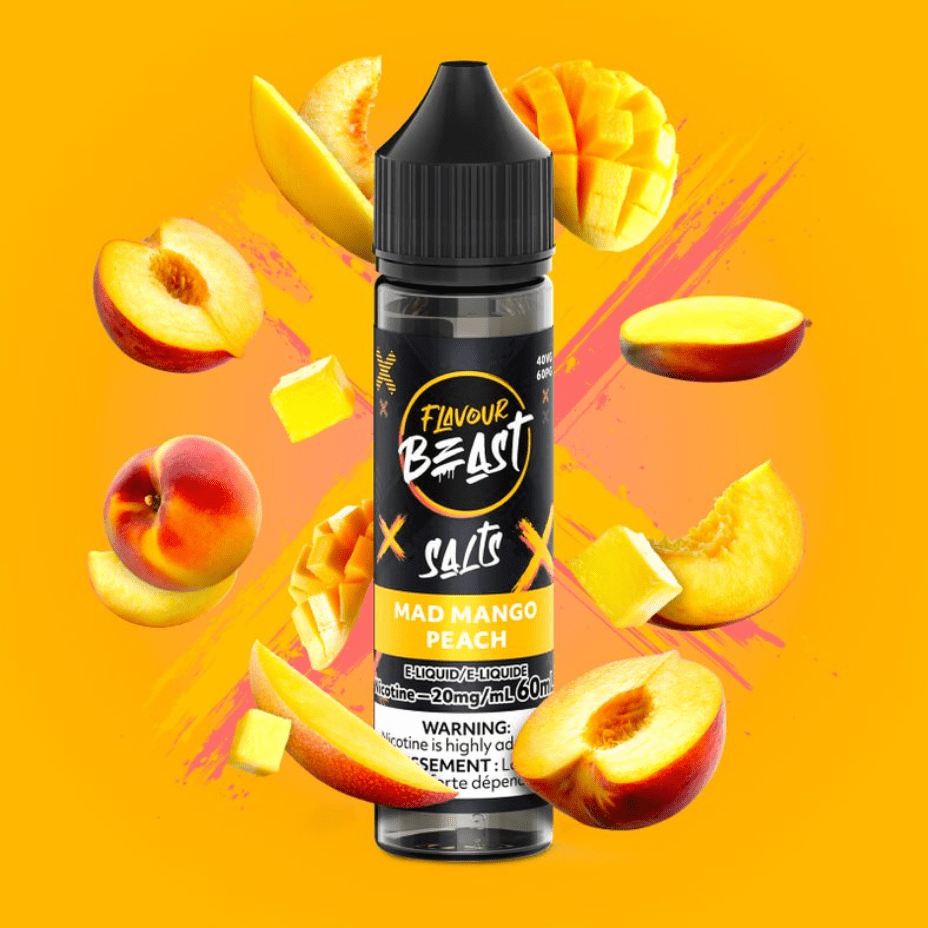 Flavour Beast Salt-Mad Mango Peach-60ml 60ml / 20mg Winkler Vape SuperStore and Bong Shop Manitoba Canada