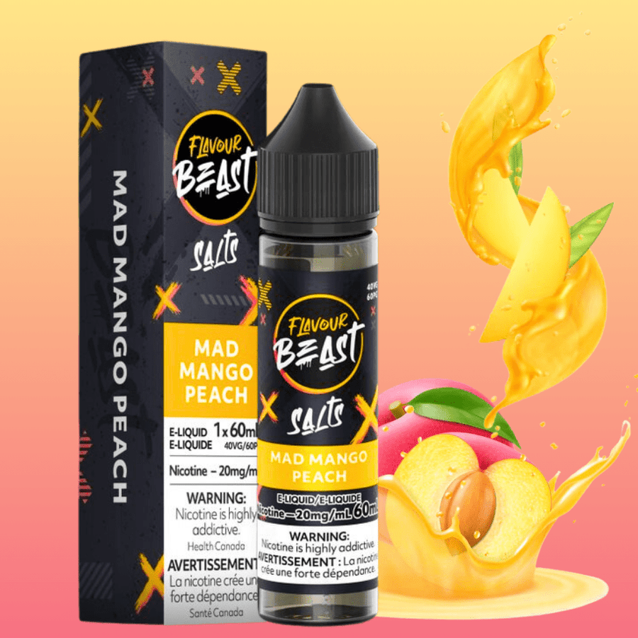 Flavour Beast Salt-Mad Mango Peach-60ml 60ml / 20mg Winkler Vape SuperStore and Bong Shop Manitoba Canada