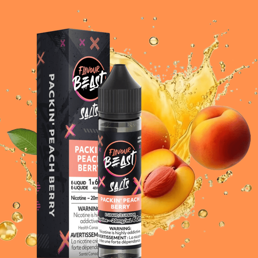 Flavour Beast Salt-Packin' Peach Berry-60ml 60ml / 20mg Winkler Vape SuperStore and Bong Shop Manitoba Canada