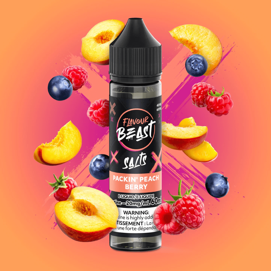 Flavour Beast Salt-Packin' Peach Berry-60ml 60ml / 20mg Winkler Vape SuperStore and Bong Shop Manitoba Canada