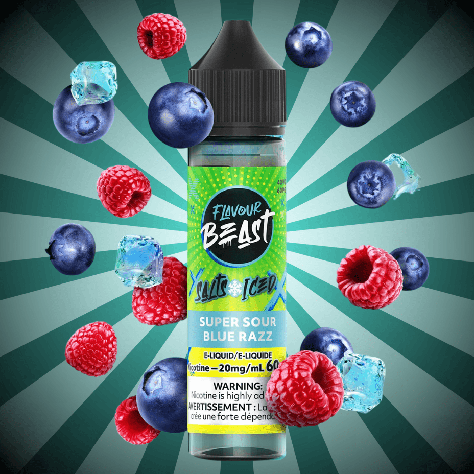 Flavour Beast Salt-Super Sour Blue Razz-60ml 60mL / 20mg Winkler Vape SuperStore and Bong Shop Manitoba Canada