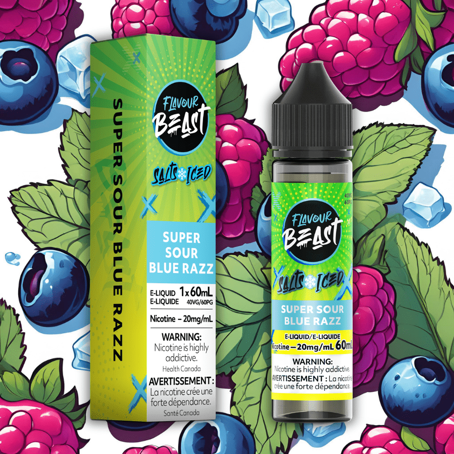 Flavour Beast Salt-Super Sour Blue Razz-60ml 60mL / 20mg Winkler Vape SuperStore and Bong Shop Manitoba Canada