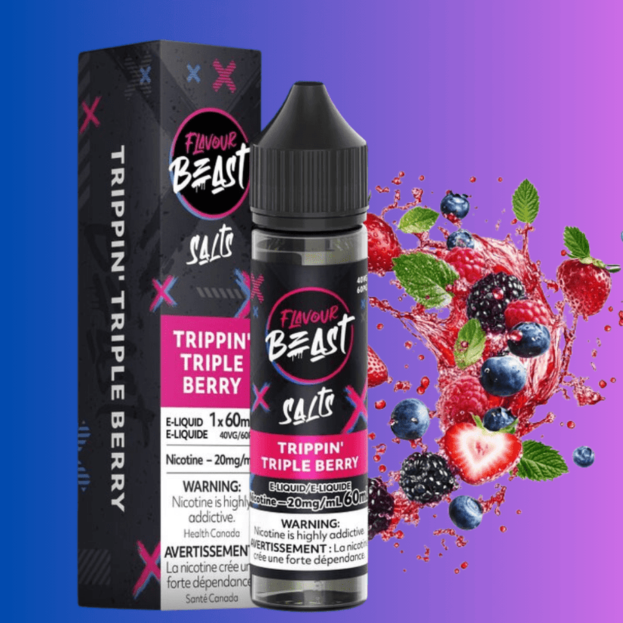 Flavour Beast Salt-Trippin' Triple Berry-60ml 60ml / 20mg Winkler Vape SuperStore and Bong Shop Manitoba Canada